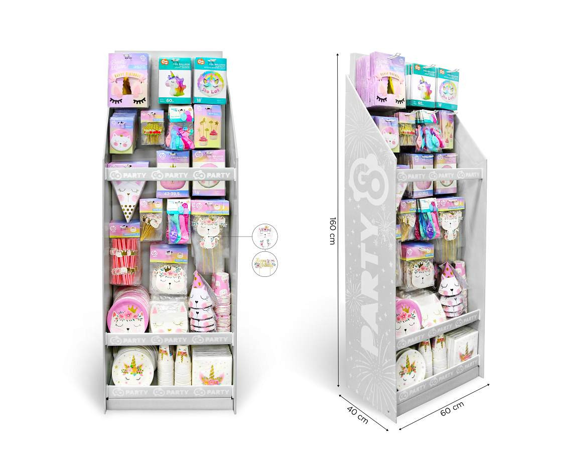 Stand GoParty (shelf with 20 hooks)